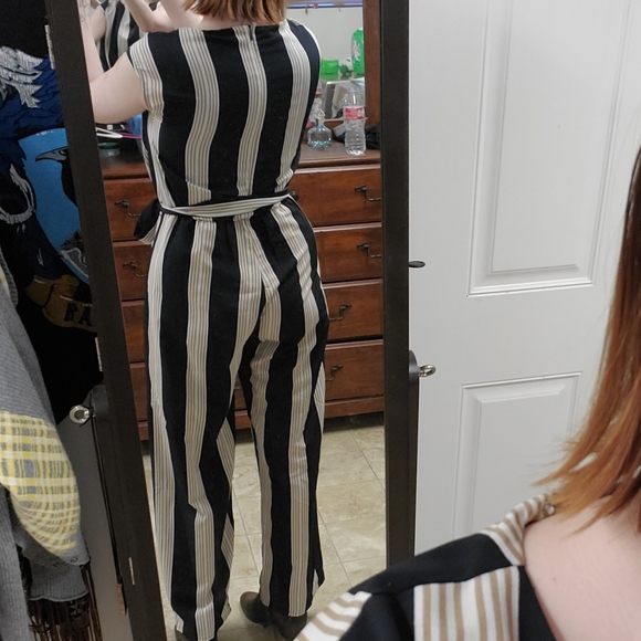 Taupe and black Jumpsuit/Romper - Picture 2 of 4